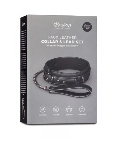 Collier fétichiste et laisse - Easytoys Fetish Collection