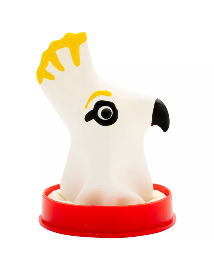 CONDOMERIE - PRÉSERVATIFS FANTAISIE PEINTS À LA MAIN PERROQUET BLANC CONDOMERIE - PRÉSERVATIFS FANTAISIE PEINTS À LA MAIN PERROQUET BLANC