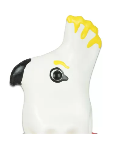 CONDOMERIE - PRÉSERVATIFS FANTAISIE PEINTS À LA MAIN PERROQUET BLANC