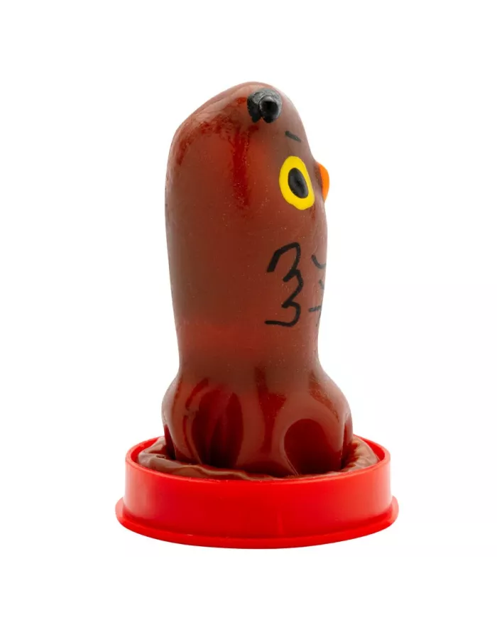 CONDOMERIE - PRÉSERVATIFS FANTAISIE PEINTS À LA MAIN HIBOU