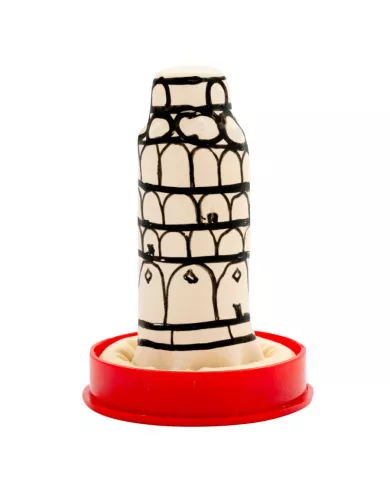 CONDOMERIE - PRÉSERVATIFS FANTAISIE PEINTS À LA MAIN TOUR DE PISE