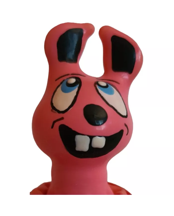 CONDOMERIE - PRÉSERVATIFS FANTAISIE PEINTS À LA MAIN LIÈVRE ROSE QUI RIT