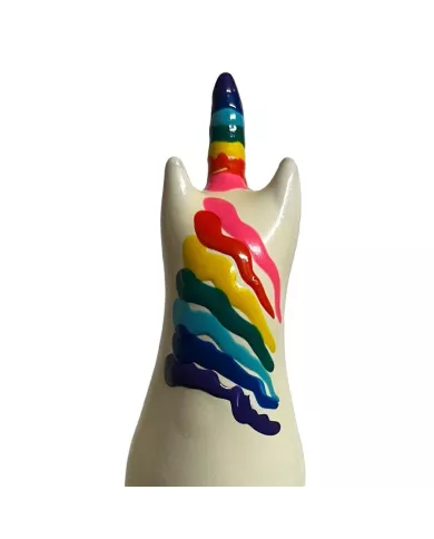 CONDOMERIE - PRÉSERVATIFS FANTAISIE PEINTS À LA MAIN LICORNE ARC-EN-CIEL