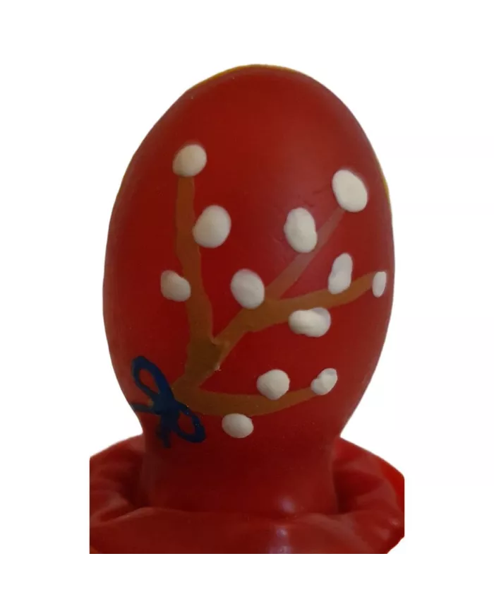CONDOMERIE - PRÉSERVATIFS FANTAISIE PEINTS À LA MAIN ŒUF DE PÂQUES ROUGE