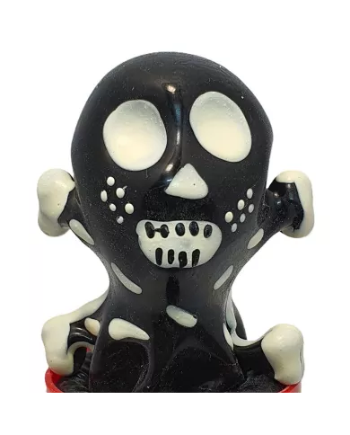 CONDOMERIE - PRÉSERVATIFS FANTAISIE PEINTS À LA MAIN CRÂNE NOIR MODÈLE 2 CONDOMERIE - PRÉSERVATIFS FANTAISIE PEINTS À LA MAIN CRÂNE NOIR MODÈLE 2