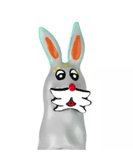 CONDOMERIE - PRÉSERVATIFS FANTAISIE PEINTS À LA MAIN EN FORME DE LAPIN XL CONDOMERIE - PRÉSERVATIFS FANTAISIE PEINTS À LA MAIN EN FORME DE LAPIN XL