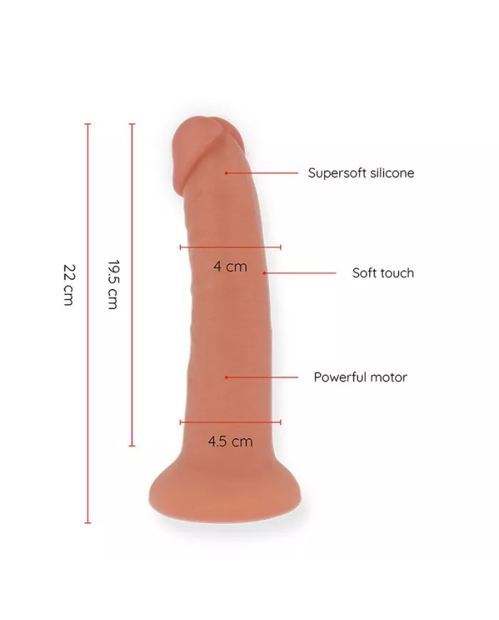 ONINDER - GRAND GODE VIBRATEUR BOGOTÁ 9 VITESSES NATUREL 22 CM -O- 4,5 CM - APPLICATION GRATUITE