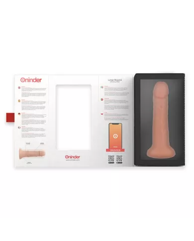ONINDER - GRAND GODE VIBRATEUR BOGOTÁ 9 VITESSES NATUREL 22 CM -O- 4,5 CM - APPLICATION GRATUITE