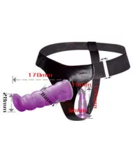 BAILE - HARNAIS ANAL ET VAGINAL FEMME LILAS GPOINT 17 CM