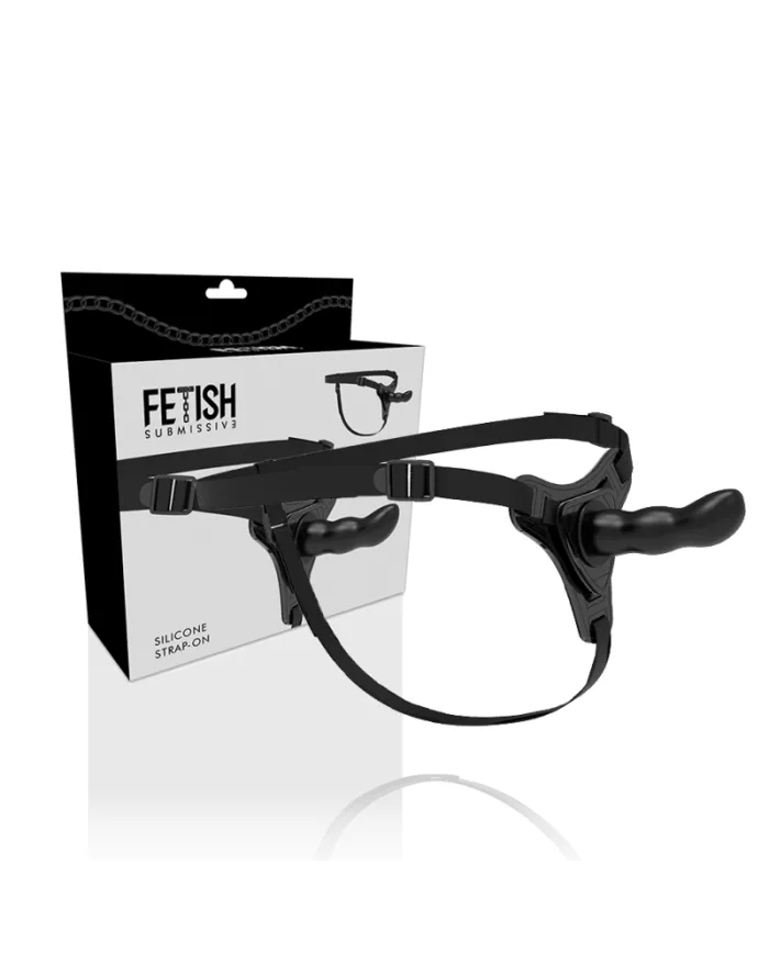 FETISH SUBMISSIVE HARNESS - SILICONE NOIR POINT G 16 CM FETISH SUBMISSIVE HARNESS - SILICONE NOIR POINT G 16 CM