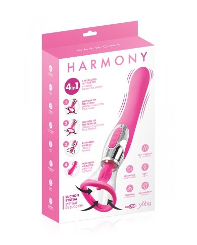 Stimulateur 4 en 1 Harmony fuchsia - Yoba