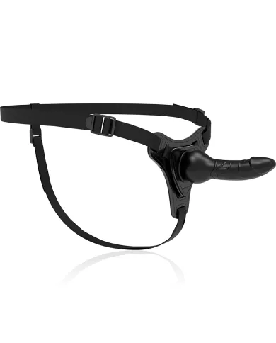 FETISH SUBMISSIVE HARNESS - SILICONE NOIR RÉALISTE 16 CM