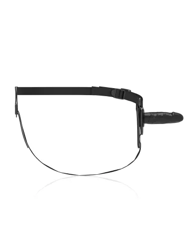 FETISH SUBMISSIVE HARNESS - SILICONE NOIR RÉALISTE 15 CM