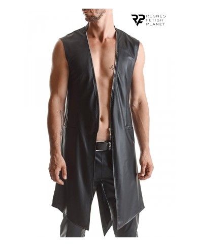 Veste longue sans manche wetlook Marco - Regnes