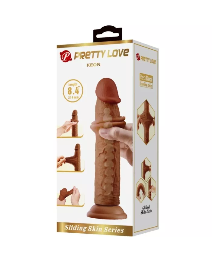 PRETTY LOVE - GODE RÉALISTE KEON 21 CM MARRON PRETTY LOVE - GODE RÉALISTE KEON 21 CM MARRON