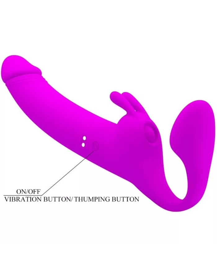PRETTY LOVE - ZANINI STRAPLESS STRAP-ON 10 VIBRATIONS VIOLET PRETTY LOVE - ZANINI STRAPLESS STRAP-ON 10 VIBRATIONS VIOLET