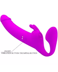 PRETTY LOVE - ZANINI STRAPLESS STRAP-ON 10 VIBRATIONS VIOLET PRETTY LOVE - ZANINI STRAPLESS STRAP-ON 10 VIBRATIONS VIOLET
