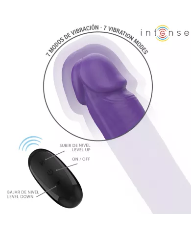 INTENSE - GUNTER DILDO DOUBLE VIBRATEUR 40 CM VIOLET TÉLÉCOMMANDE