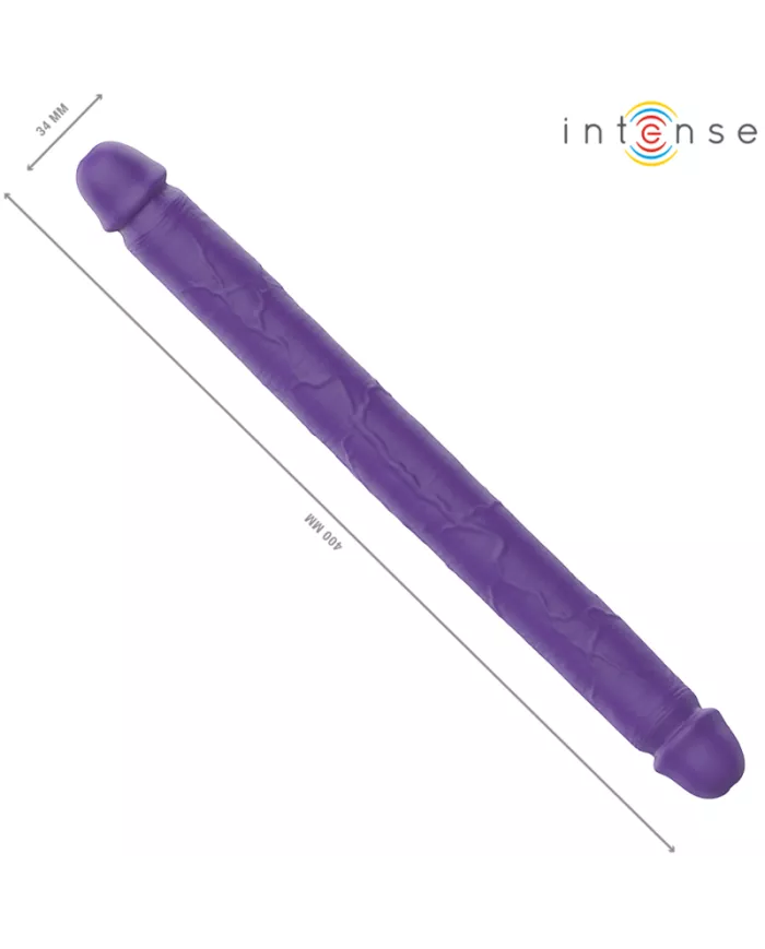 INTENSE - GUNTER DILDO DOUBLE VIBRATEUR 40 CM VIOLET TÉLÉCOMMANDE