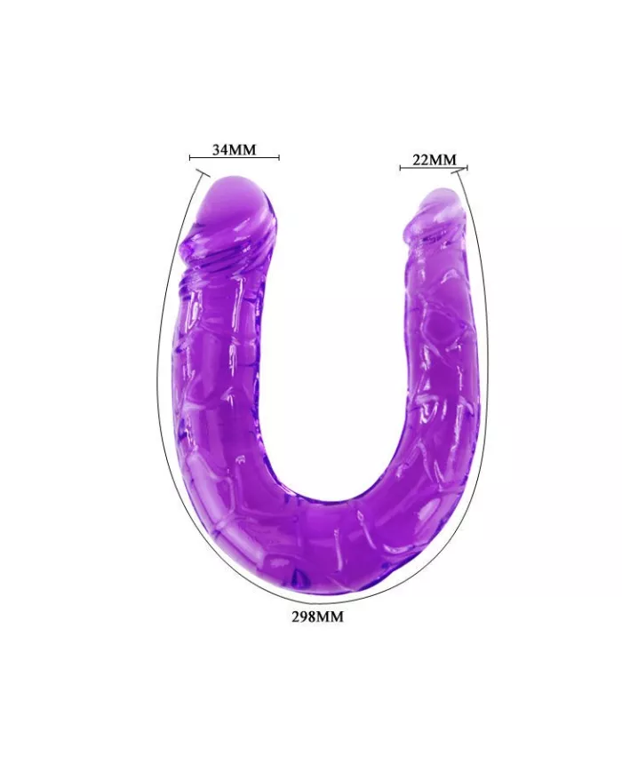 BAILE - DOUBLE GODE EN GELÉE FLEXIBLE LILAS BAILE - DOUBLE GODE EN GELÉE FLEXIBLE LILAS