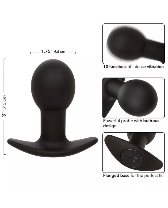 CALEXOTICS - ROCK BOTTOM PLUG ANAL 10 VIBRATIONS SILICONE NOIR CALEXOTICS - ROCK BOTTOM PLUG ANAL 10 VIBRATIONS SILICONE NOIR