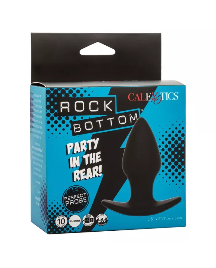 CALEXOTICS - ROCK BOTTOM PLUG ANAL PARFAIT 10 VIBRATIONS SILICONE NOIR