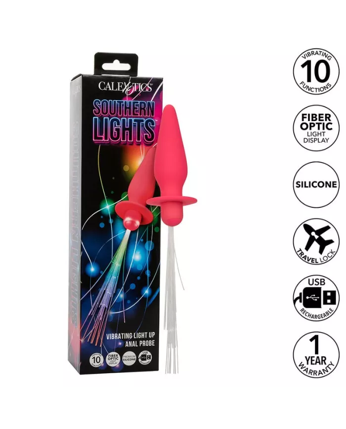 CALEXOTICS - SOUTHERN LIGHTS LIGHT UP PLUG ANAL 10 VIBRATIONS SILICONE ROSE CALEXOTICS - SOUTHERN LIGHTS LIGHT UP PLUG ANAL 10 VIBRATIONS SILICONE ROSE