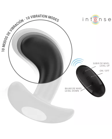 INTENSE - CHANDLER ANAL PLUG 10 VIBRATIONS NOIR TÉLÉCOMMANDE