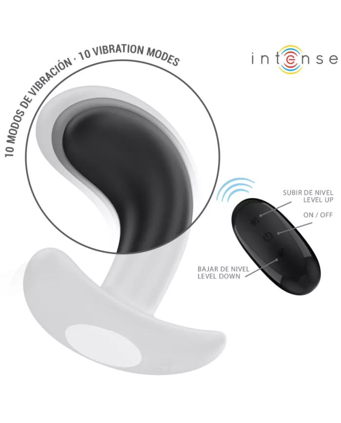 INTENSE - CHANDLER ANAL PLUG 10 VIBRATIONS NOIR TÉLÉCOMMANDE
