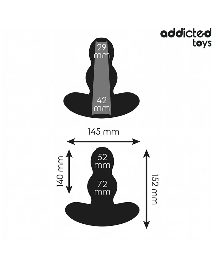 ADDICTED TOYS - PLUG ANAL CREUX TAILLE XXL 15,2 CM