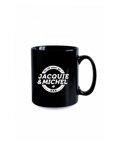 Mug noir J&M - logo rond