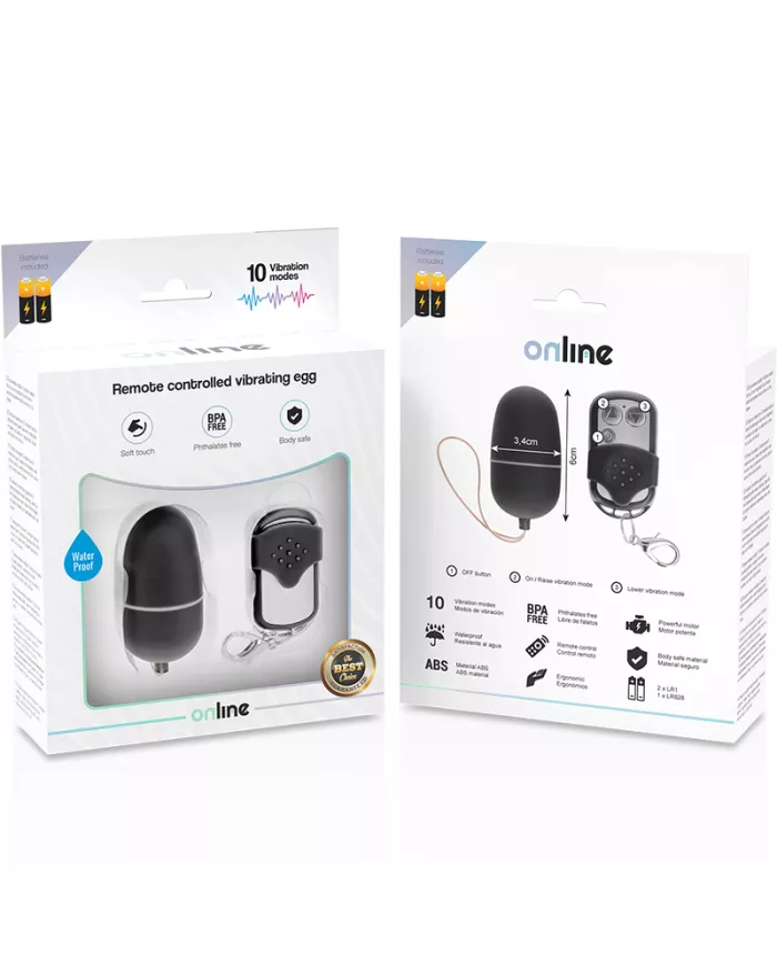 ONLINE - OEUF VIBRANT TÉLÉCOMMANDE M NOIR ONLINE - OEUF VIBRANT TÉLÉCOMMANDE M NOIR