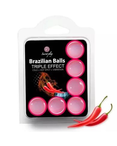 SECRETPLAY - SET 6 BALLES BRÉSILIENNES TRIPLE EFFET