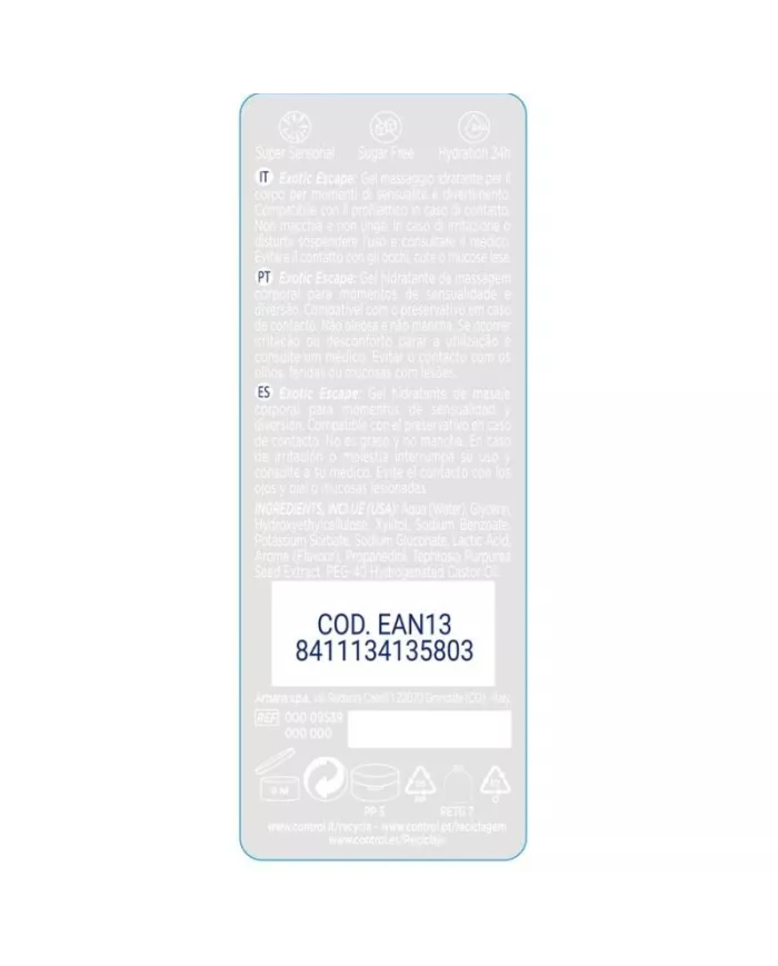 CONTROL - 2 EN 1 MASSAGE & PLAISIR EXOTIQUE 200 ML CONTROL - 2 EN 1 MASSAGE & PLAISIR EXOTIQUE 200 ML