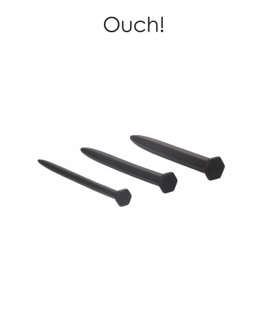 Set de 3 plugs urétraux Grands clous - Ouch!