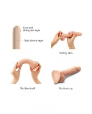 Gode double densité sliding skin S - Strap On Me