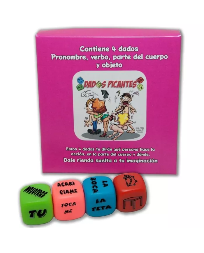 DIABLO PICANTE - JEU DE 4 DÉS DE PRONOM, VERBE, PARTIE DU CORPS ET LIEU DIABLO PICANTE - JEU DE 4 DÉS DE PRONOM, VERBE, PARTIE DU CORPS ET LIEU