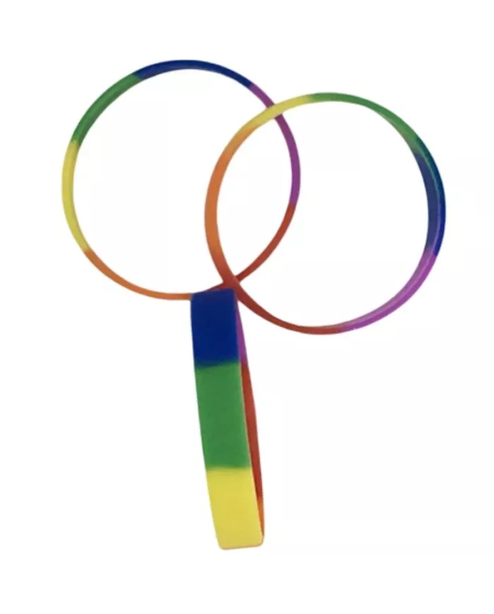 PRIDE - BRACELET EN SILICONE DRAPEAU LGBT PRIDE - BRACELET EN SILICONE DRAPEAU LGBT