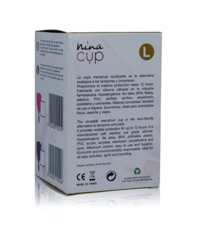 NINA KIKÍ - COUPE MENSTRUELLE ROSE - TAILLE L NINA KIKÍ - COUPE MENSTRUELLE ROSE - TAILLE L