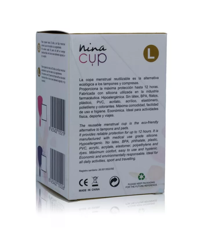 NINA KIKÍ - COUPE MENSTRUELLE ROSE - TAILLE L NINA KIKÍ - COUPE MENSTRUELLE ROSE - TAILLE L