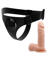 PRETTY LOVE - HARNAIS SLIPS HARNAIS UNIVERSEL AVEC GODE TOM 20 CM NATUREL PRETTY LOVE - HARNAIS SLIPS HARNAIS UNIVERSEL AVEC GODE TOM 20 CM NATUREL