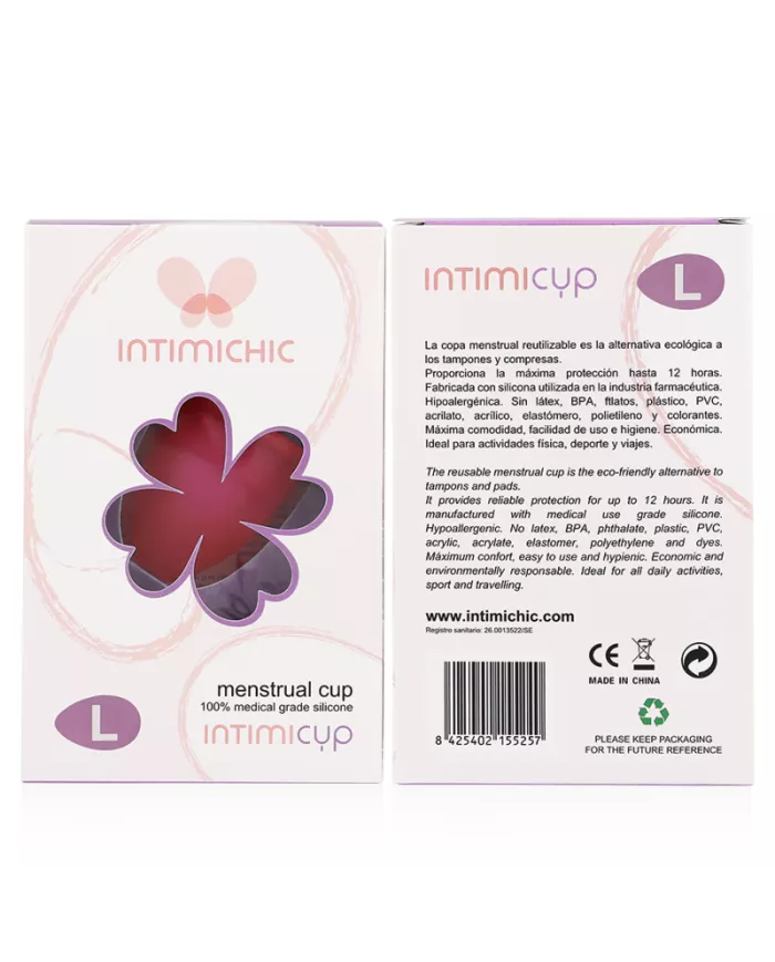 INTIMICHIC - COUPE MENSTRUELLE EN SILICONE MÉDICALE - TAILLE L