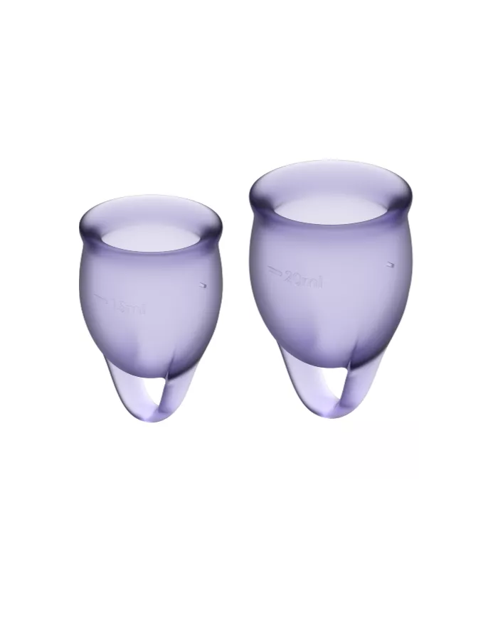 SATISFYER - COUPE MENSTRUELLE FEEL CONFIDENT VIOLET 15 + 20 ML