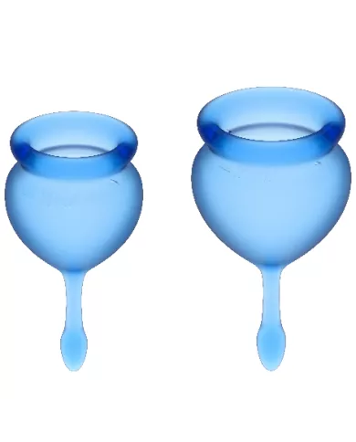 SATISFYER - COUPE MENSTRUELLE FEEL GOOD BLEU FONCÉ 15 + 20 ML SATISFYER - COUPE MENSTRUELLE FEEL GOOD BLEU FONCÉ 15 + 20 ML