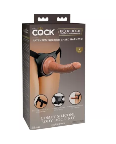 KING COCK - ELITE HARNAIS RÉGLABLE CONFORTABLE AVEC GODE 17.8 CM
