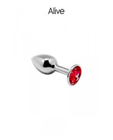 Plug métal bijou rouge S - Alive