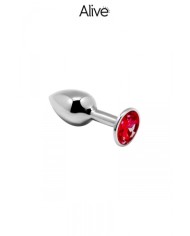 Plug métal bijou rouge S - Alive