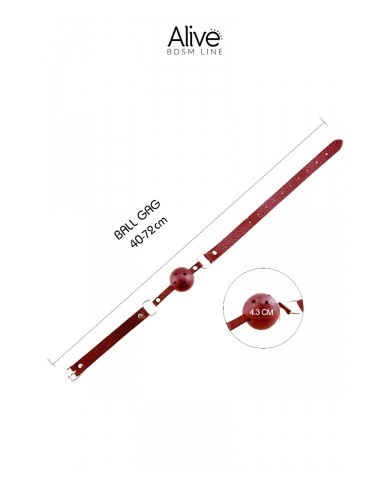 Baillon Discretion rouge - Alive