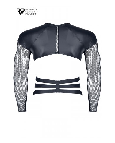 T-shirt harnais wetlook et maille - Regnes