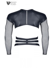 T-shirt harnais wetlook et maille - Regnes